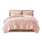 Pink Blush Shaggy Faux Fur Comforter Set Soft Plush Reversible Bedding with Down Alternative Fill